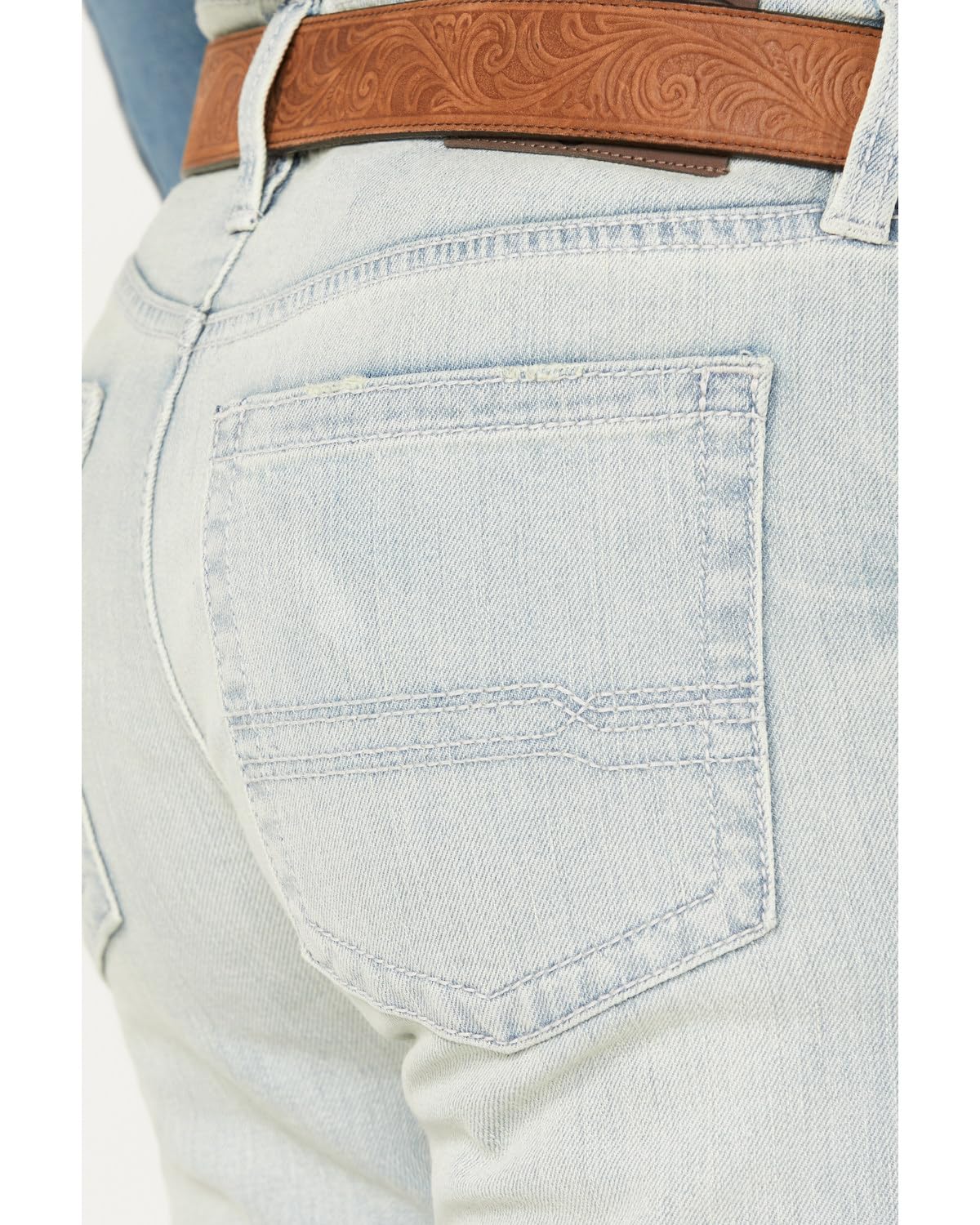 Cody James Men's Pioneer Wash Wyatt Slim Bootcut Stretch Denim Jeans Light Wash 44W x 34L US - Image 4